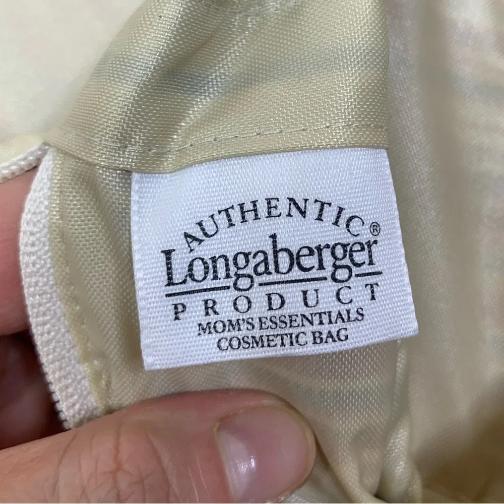 Longaberger Market Stripe Moms Essential Cosmetics Bag